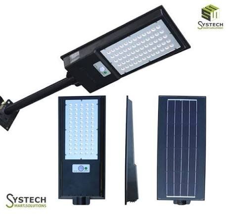 Outdoor solar powered motion sensor LED street light 100w
