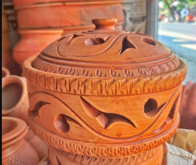 Artisanal Painted Clay Pots