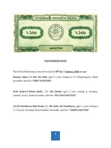 Advanced Partnership Deed Drafting